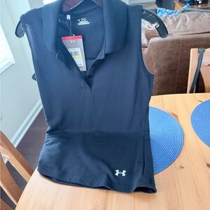 Under Armour Women’s Black Sleeveless Polo Tank Top